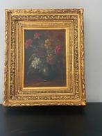 19e eeuws antiek olieverf schilderij in indrukwekkend kader, Enlèvement