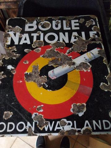 Geëmailleerde plaat Boule Nationale  beschikbaar voor biedingen