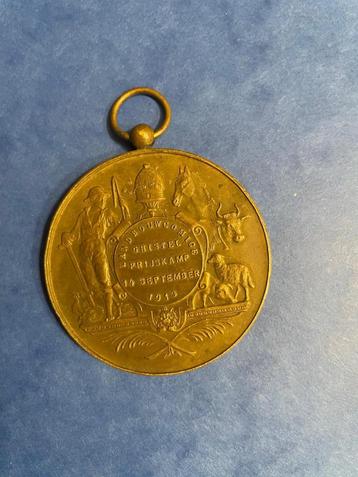 oude medaille Brons Landbouwcomice  Ghistel 1913 beschikbaar voor biedingen