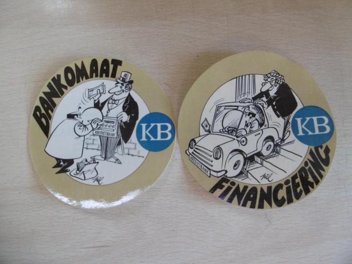 2 stickers KB financiering en bankautomaat, nieuw, Verzamelen, Stickers, Nieuw, Bedrijf of Vereniging, Ophalen of Verzenden