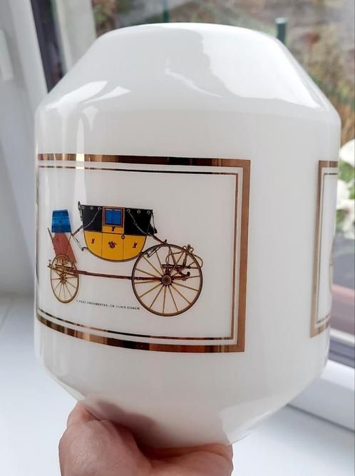 Vintage Engelse opaline lampenkap, Huis en Inrichting, Lampen | Lampenkappen, Zo goed als nieuw, Ophalen of Verzenden