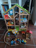 Houten poppenhuis Hape met extra sets van Hape en Goki, Kinderen en Baby's, Ophalen, Poppenhuis