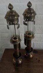 Pair Of GWR Great Western Railways Carriage Candle Lamp Bras, Ophalen