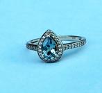 Zilveren ring met Amethist  edelsteen en Moissenieten, Ophalen of Verzenden, Zo goed als nieuw, Zilver, Zilver