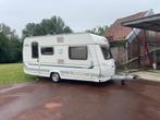 Fendt saphir 450 2012, Caravans en Kamperen, Caravans, Standaardzit, Bedrijf, Dwarsbed, Koelkast