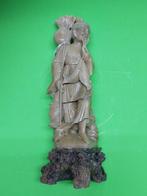 Statue de pêcheur en jade de 45 cm de haut., Enlèvement ou Envoi