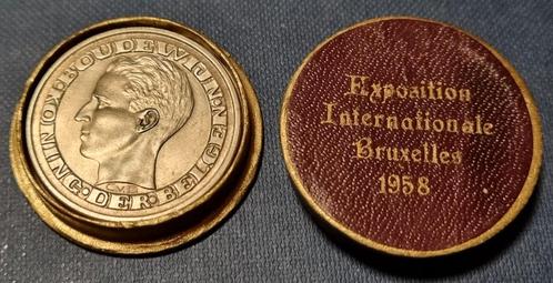 50 Francs Expo '58 MEDAILLESLAG / Origineel etui, Postzegels en Munten, Munten | België, Losse munt, Zilver, Zilver, Ophalen of Verzenden