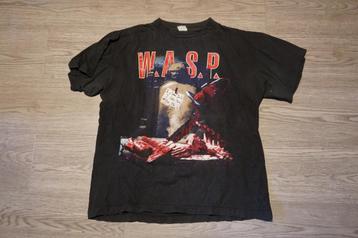 chemise de tournée vintage W.A.S.P. I avec tronçonneuse Char