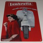 LAMBRETTA SCOOTER : Metalen Vintage Bord Lambretta Scooter, Collections, Marques & Objets publicitaires, Envoi, Panneau publicitaire