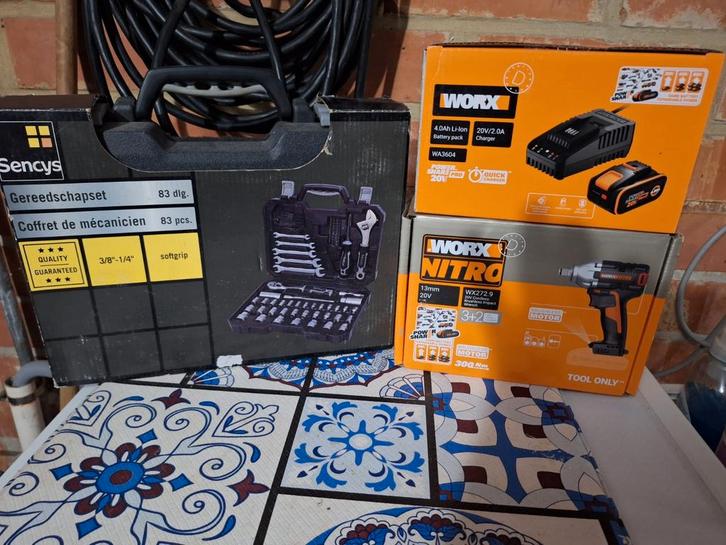 Boulonneuse worx batterie 4.0 20v et mallette d outillage, Doe-het-zelf en Bouw, Gereedschap | Boormachines, Ophalen