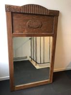 Antieke ART NOUVEAU SPIEGEL in mooie houten lijst, Ophalen, Overige vormen, 50 tot 100 cm, 100 tot 150 cm