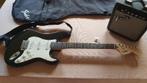 elektrische gitaar squier met draagtas en versterker, Ophalen, Zo goed als nieuw, Fender, Met versterker