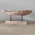 Moderne houten schaal decoratie, Schaal, Ophalen of Verzenden, Zo goed als nieuw, Ovaal