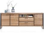 Dressoir 240x90x42, Huis en Inrichting, Ophalen, Minder dan 50 cm, 75 cm of meer, Hout met zwarte nerf en zwart metaal