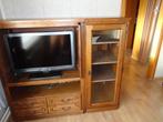 tv kast met vitrine kast (2 delen), Huis en Inrichting, Kasten |Televisiemeubels, Ophalen, Gebruikt, 100 tot 150 cm, Glas