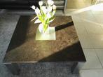 Moderne salontafel met marmeren blad, Huis en Inrichting, Tafels | Salontafels, Ophalen, 50 tot 100 cm, Vierkant, 50 tot 100 cm