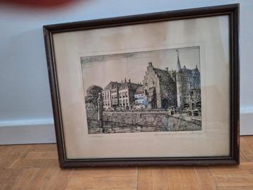 dessin à la plume de la porte de la prison de La Haye, Enlèvement