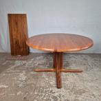 Vintage uitschuifbare Deense ronde eettafel massief teak, Antiek en Kunst, Antiek | Meubels | Tafels, Ophalen of Verzenden