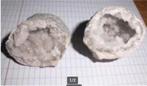 2 helften van ruw wit calciet geode, Enlèvement ou Envoi