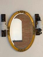 Miroir ancien avec cadre en feuille d'or., Antiquités & Art, Enlèvement