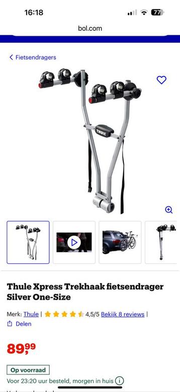 Thule fietsrekje beschikbaar voor biedingen