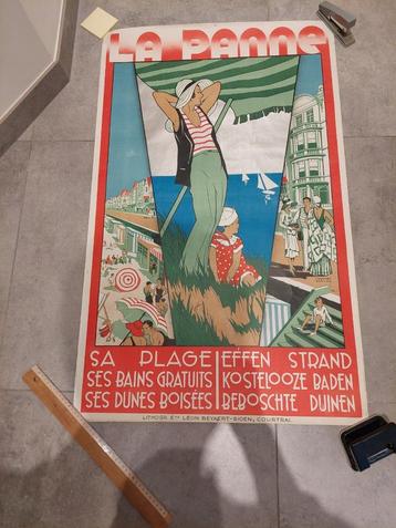 affiche lithogr. La Panne, 1932, Nortier Constant beschikbaar voor biedingen