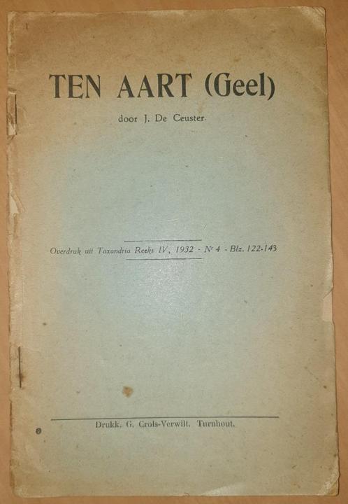 Ten Aart (Geel), Livres, Histoire & Politique, Utilisé, 20e siècle ou après, Enlèvement ou Envoi