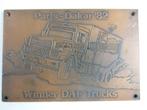 Bronzen plaquette embleem Paris Dakar Daf Trucks 1982, Ophalen of Verzenden, Brons