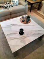 Salontafel metalen onderstel, met marmer look Stone tegell, Huis en Inrichting, Tafels | Salontafels, Ophalen, Zo goed als nieuw