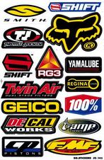Sponsor motorfiets moto stickervel / stickers