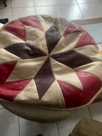 lederen berbische poef, Huis en Inrichting, Ophalen of Verzenden, Zo goed als nieuw