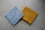2 taies d'oreiller en « velours », Enlèvement ou Envoi, Utilisé, Bleu, Carré