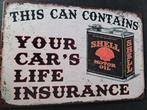 Vintage metalen reclamebord "Shell motor oil" nieuw, Verzenden, Nieuw, Reclamebord