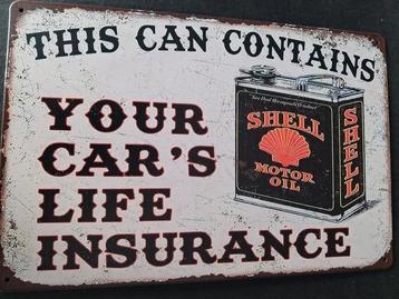 Vintage metalen reclamebord "Shell motor oil" nieuw  beschikbaar voor biedingen