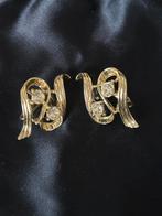 Coro oorbellen met clip en vintage strass, Zo goed als nieuw, Zilver, Zilver