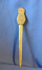 ouvre lettre en laiton poignée ananas, Enlèvement ou Envoi