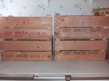 4 houten fruitkisten Venlose veiling 1975 beschikbaar voor biedingen