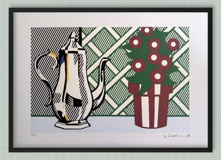 Roy Lichtenstein – Still Life with Coffee Pot and Flower Pot, Antiek en Kunst, Kunst | Litho's en Zeefdrukken, Ophalen of Verzenden