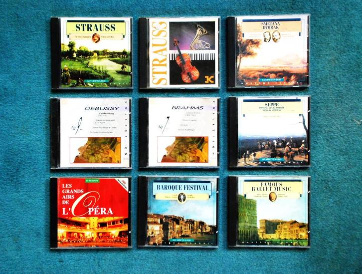 9 VERSCHILLENDE KLASSIEKE CD'S, Cd's en Dvd's, Cd's | Klassiek, Zo goed als nieuw, Kamermuziek, Barok, Boxset, Ophalen