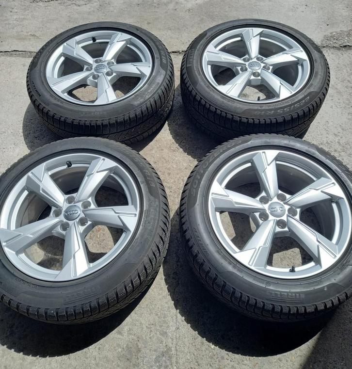 Velgen winterset Audi A6 4K origineel 18 inch Pirelli, Auto-onderdelen, Banden en Velgen, Banden en Velgen, Winterbanden, 18 inch