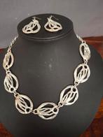 Prachtige handgemaakte ketting met oorbellen edelstaal., Ophalen of Verzenden