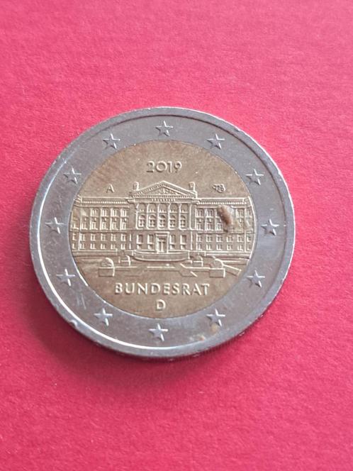 2019 Duitsland 2 euro 70 jaar Bundesrat A Berlin, Postzegels en Munten, Munten | Europa | Euromunten, Losse munt, 2 euro, Duitsland