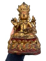 Amitayus verguld brons Sino-Tibetaans China 17e eeuw, Ophalen of Verzenden