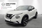 Nissan Juke 1.0 DIG-T 114 DCT Tekna Leder, Auto's, Nissan, Stof, Regensensor, Wit, 5 zetels