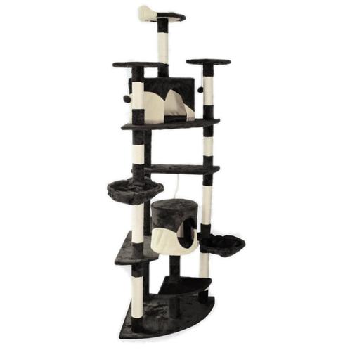 Kattenkrabpaal | 210 cm | Zwart/Wit, Animaux & Accessoires, Accessoires pour chats, Neuf, Envoi