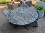 Eiken tuintafel met stoelen GRATIS LEVERING, Tuin en Terras, Tuintafels, Ophalen of Verzenden, Zo goed als nieuw