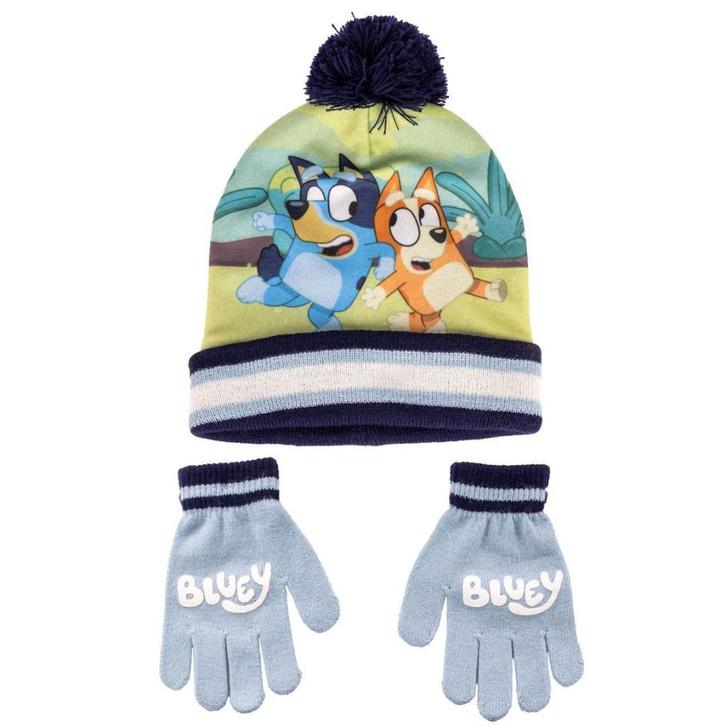 Bluey Winterset - Handschoenen en Muts, Kinderen en Baby's, Kinderkleding | Mutsen, Sjaals en Handschoenen, Nieuw, Setje, Jongen of Meisje