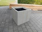 Bloembak in steigerhout behandeld met grey wash beits, Tuin en Terras, Bloembakken en Plantenbakken, Ophalen, Nieuw