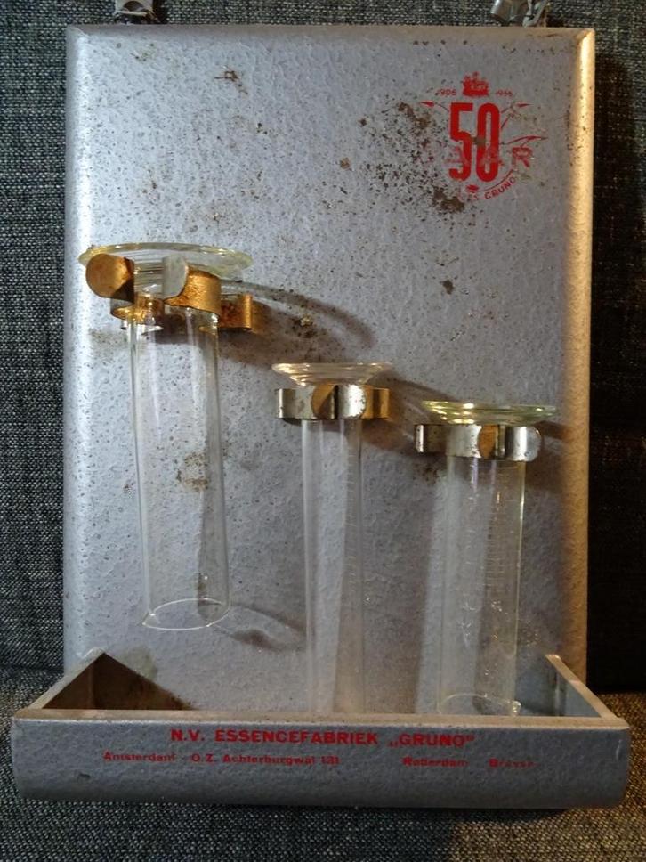 Vintage curiosa industrieel object Essencefabriek Gruno 1960, Antiek en Kunst, Curiosa en Brocante, Ophalen of Verzenden