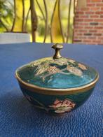 Vintage messing geëmailleerde cloisonne dekselpot, Ophalen
